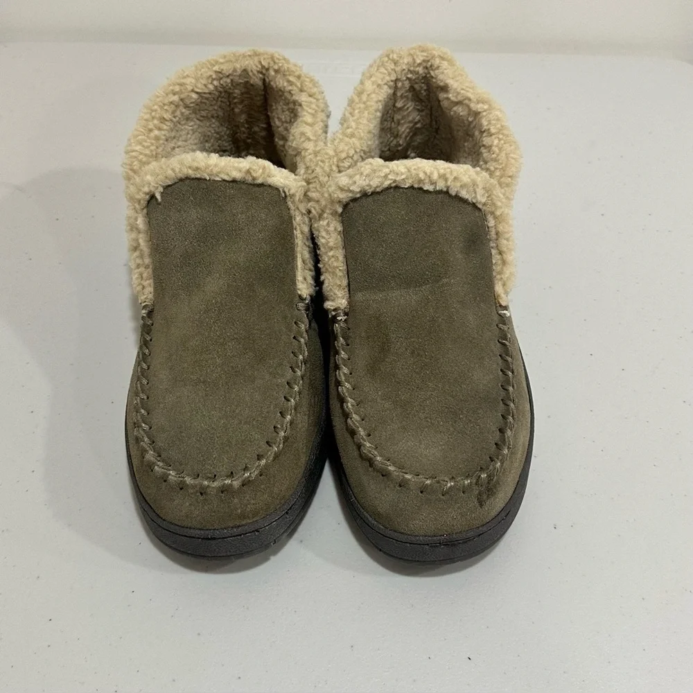 Clarks Mens Suede Leather Sherpa Lined‎ Ankle Bootie Slipper JMH1952 size 10 M